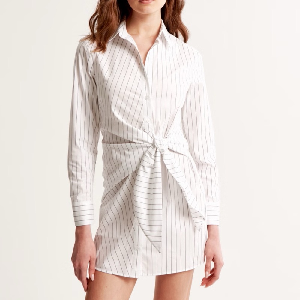 Abercrombie Long Sleeve Wrap Shirt Dress